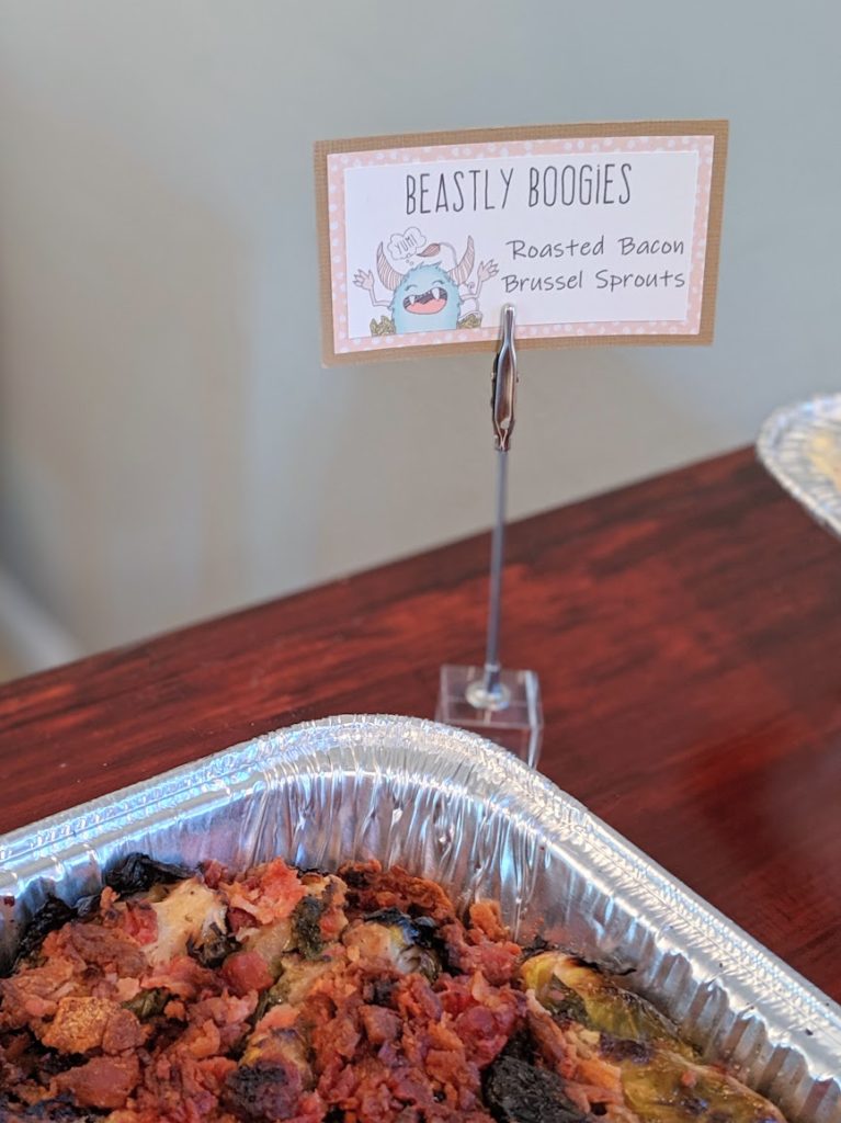 "Beastly boogies" brussel sprouts dish