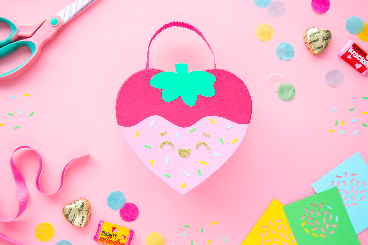 Strawberry Confetti Heart Decor Box – Crafty Dessert